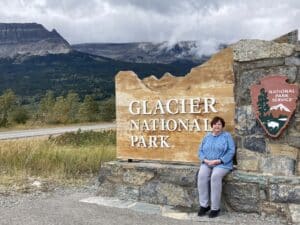 Judy at Glacier National Park