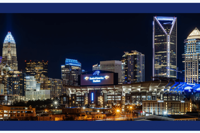 Charlotte NC Night Skyline