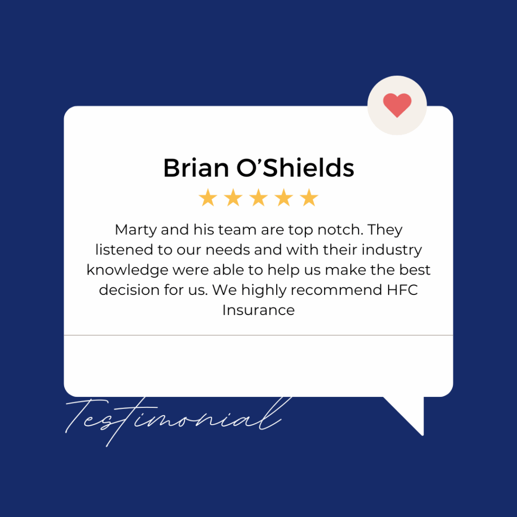 Brian O'Shields Testimonial about HFC Insurance Agency in Indian Land SC